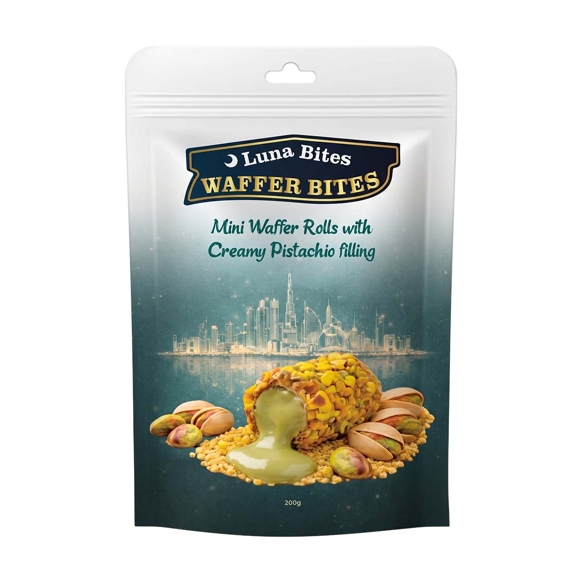 Wafer Bites Pistachio 200g