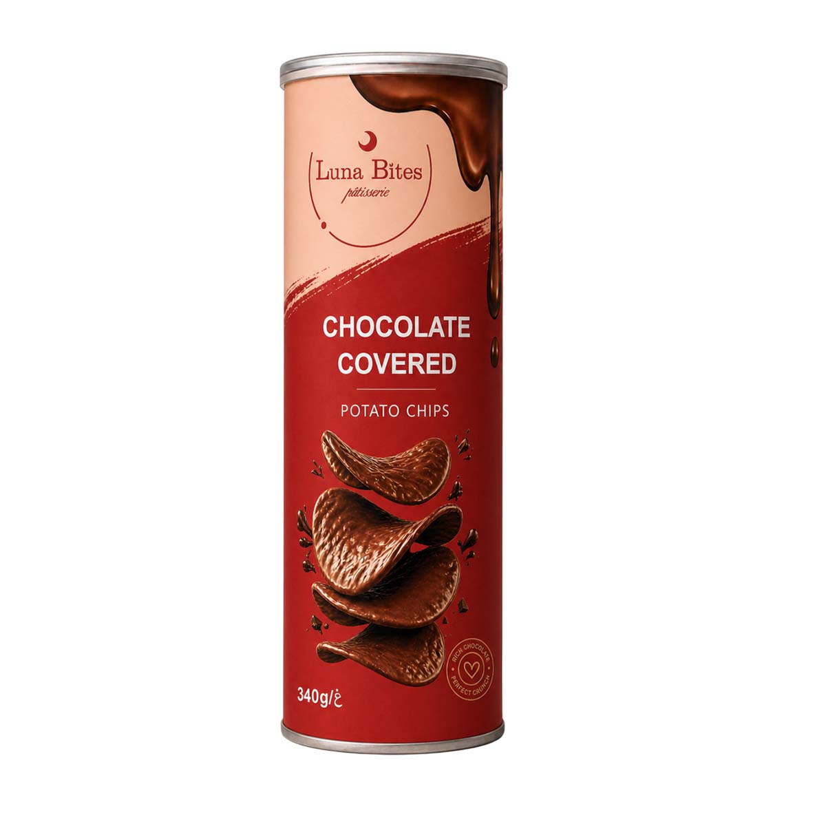 Chocolate Covered Potato Chips Original 340 gram