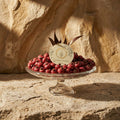 Pomegranate Conch tray with lava-fire centerpiece 1.5kg